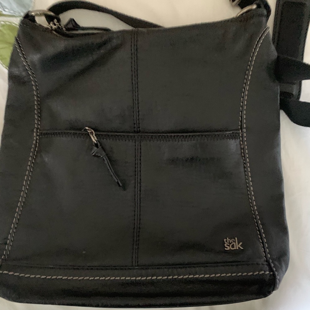 Black Leather Sak Crossbody
